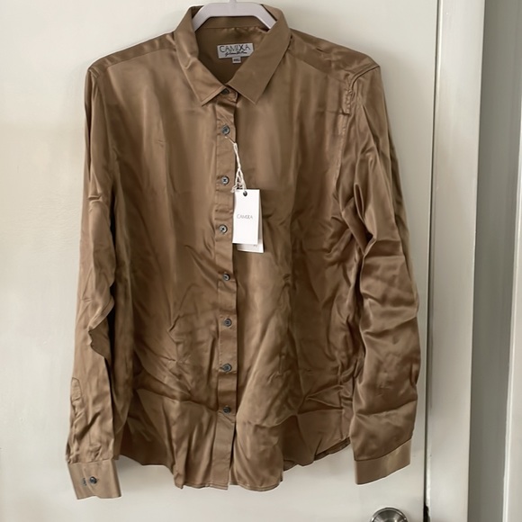 Camixa blouse, satingold, XXL (18-20) - Picture 4 of 5